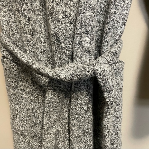 Revamped Vintage Y2K Heathered Gray Wool Blend Belted Trench Coat Women’s XS - Picture 5 of 11